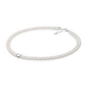 Colier cu perle naturale si inima din argint DiAmanti 252-17C-G